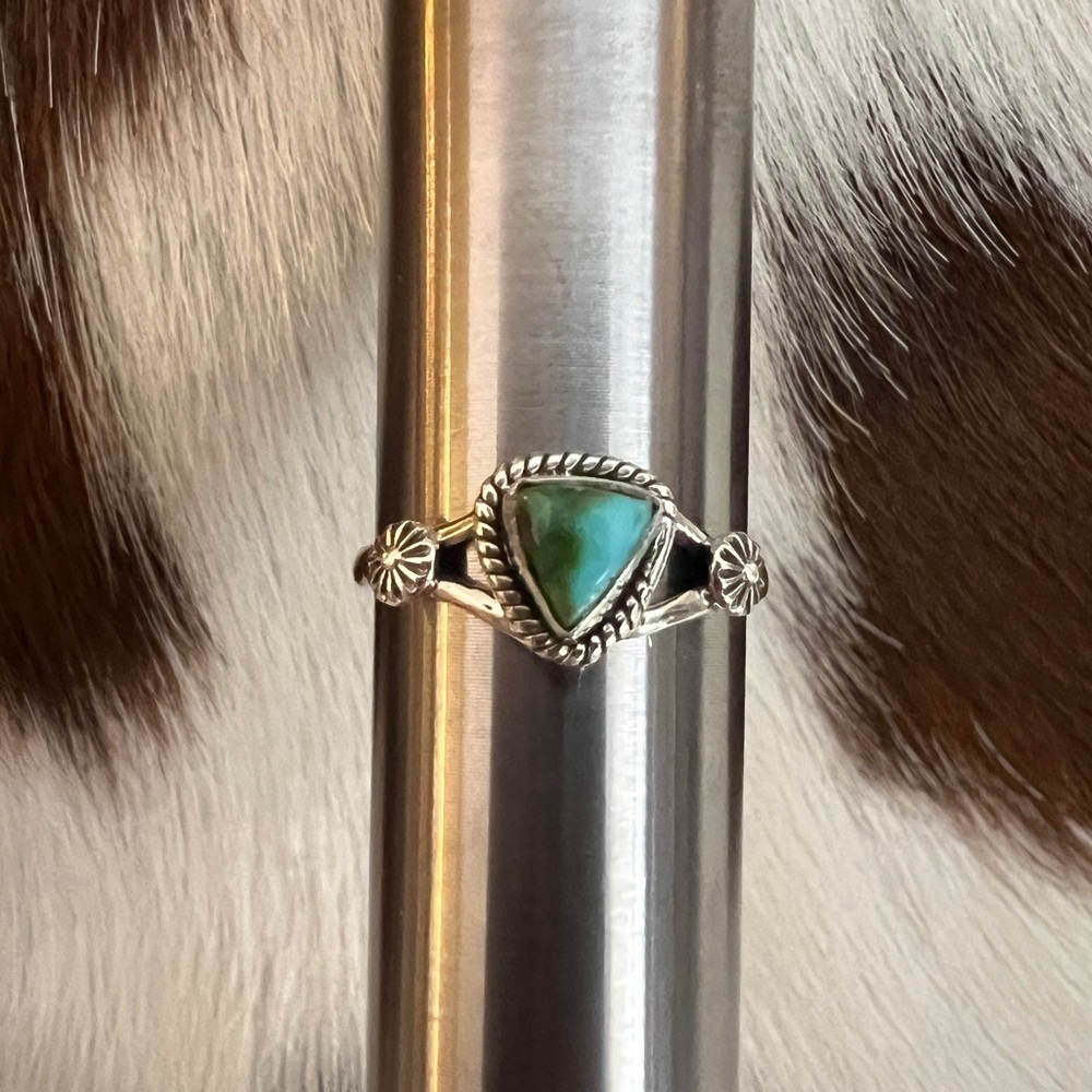 ❤️ Sonoran Gold Turquoise 7.75 Size Ring 925 Southwestern Navajo 2.3 Grams - Picture 6 of 14